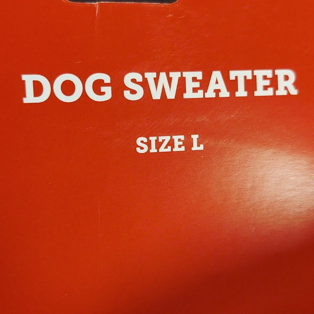 Red and Black Plaid Dog Sweater L